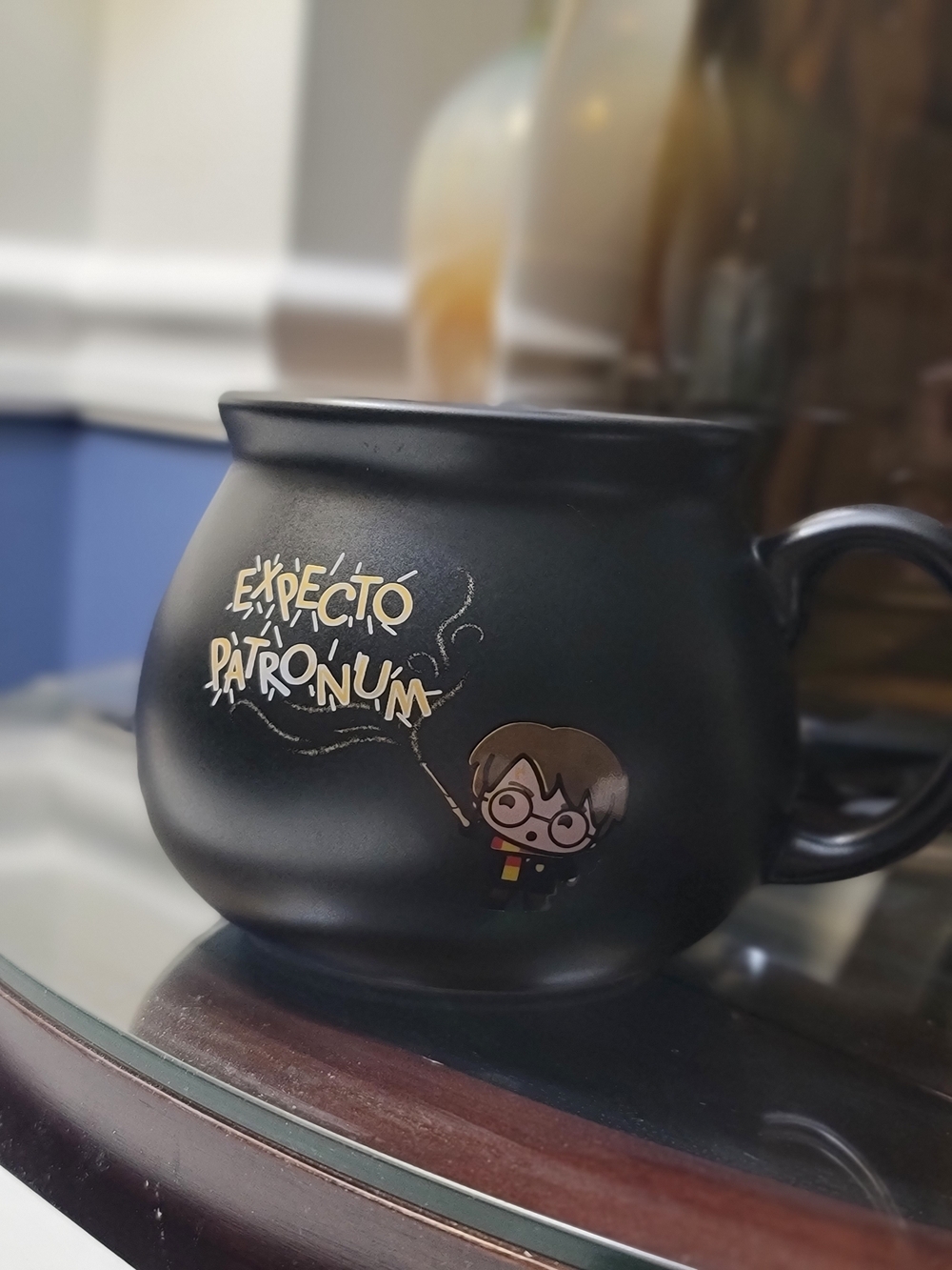 Harry Potter “Expecto Patronum” Cauldron Mug Black Ceramic Wizarding World Cup